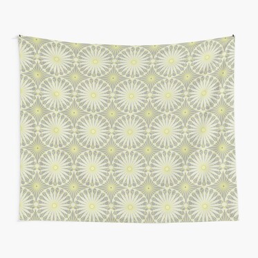 Merry Makewell Designs Grapefruit Yellow-Grey Fabric sample