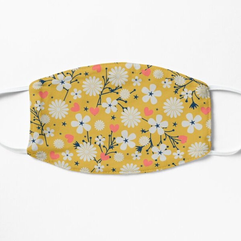 dancing blossom face mask by merry makewell designs