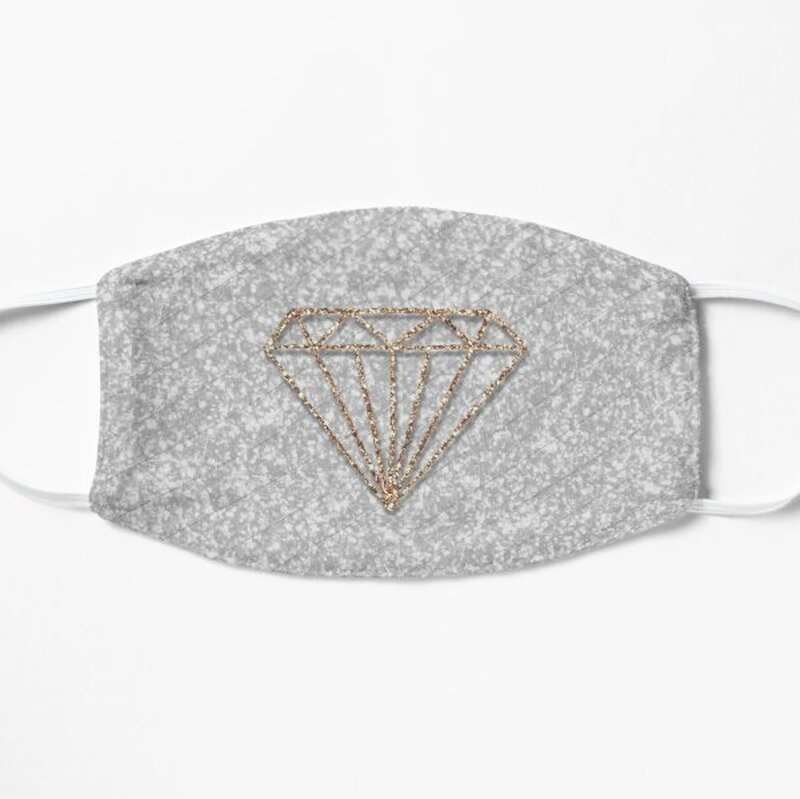 glitter diamond face mask by merry makewell designs
